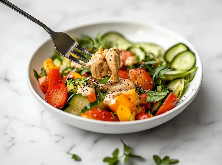Buddha Bowl mit Tahini-Dressing