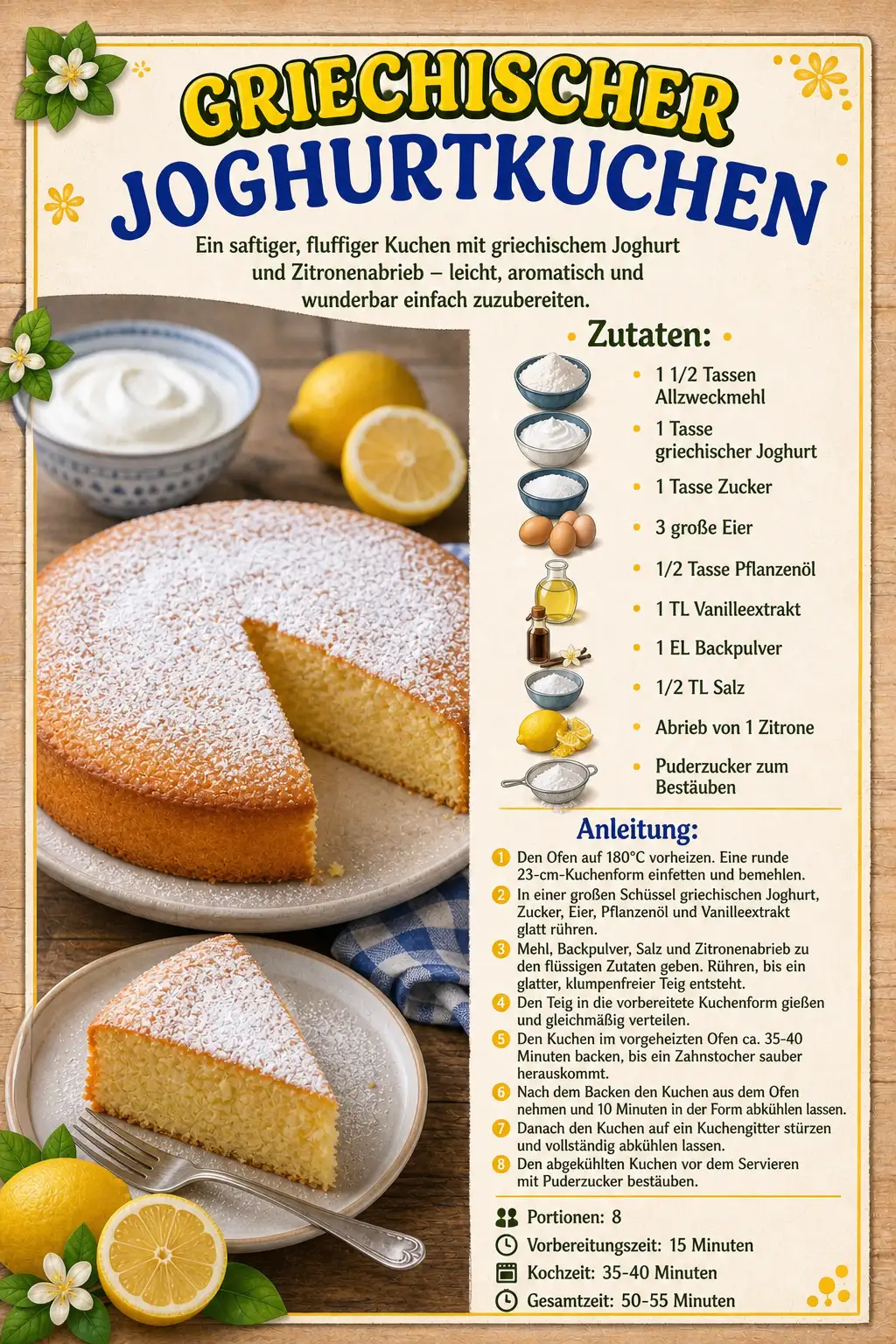GRIECHISCHER JOGHURTKUCHEN