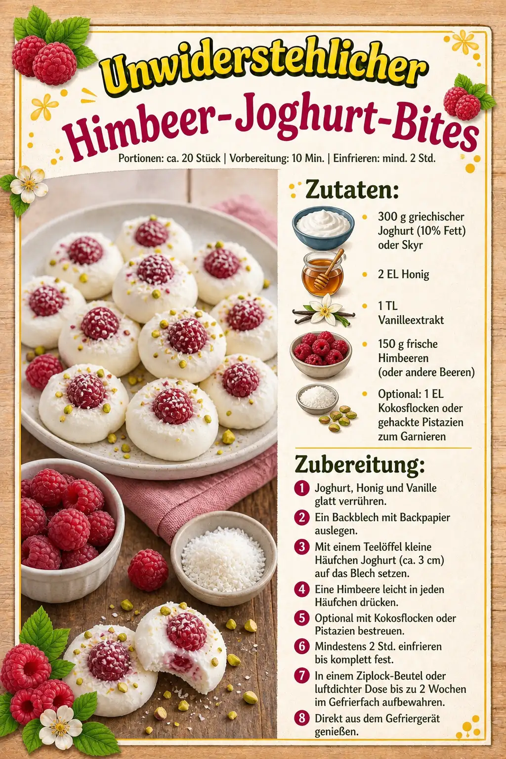 Himbeer-Joghurt-Bites