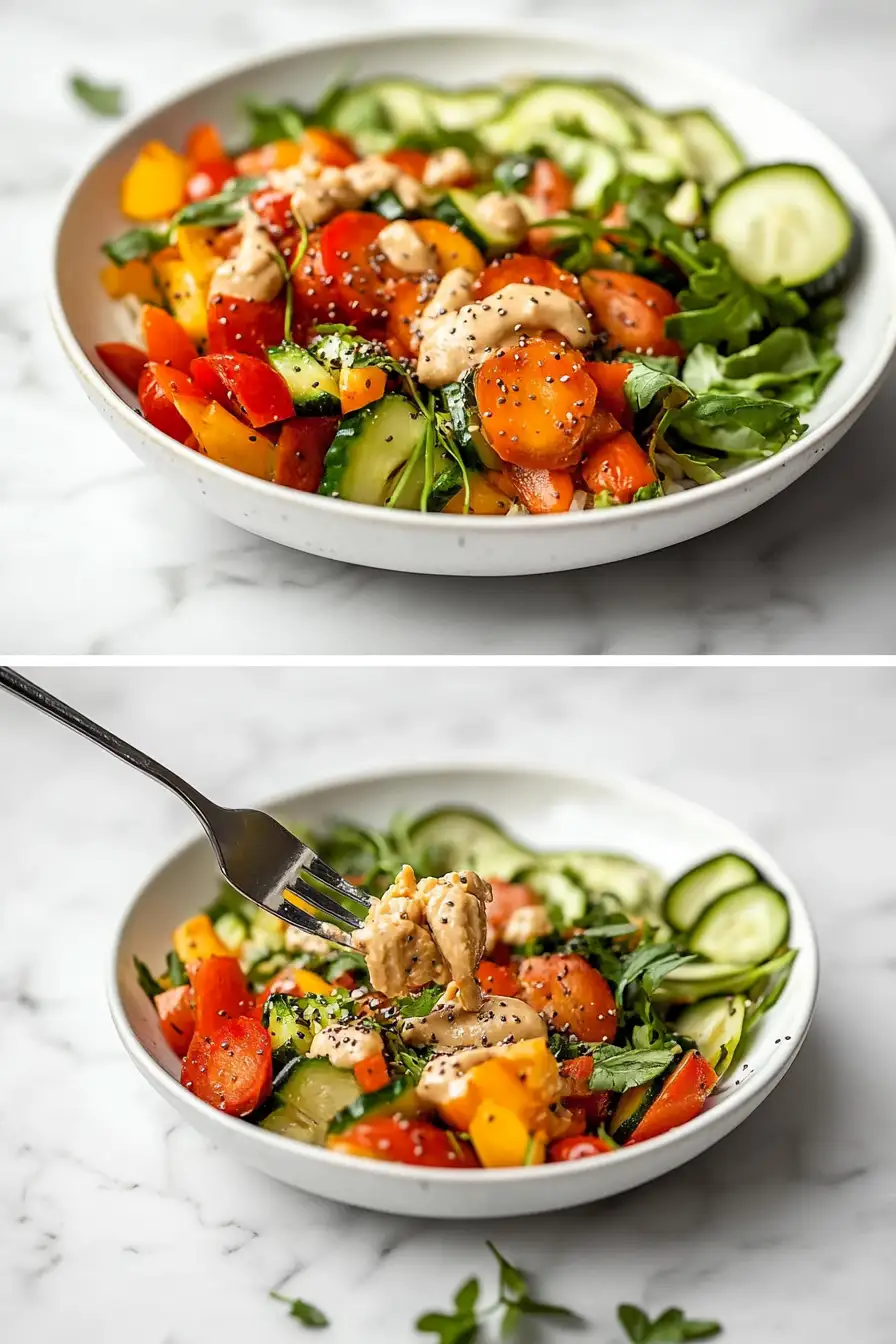 Buddha Bowl mit Tahini-Dressing