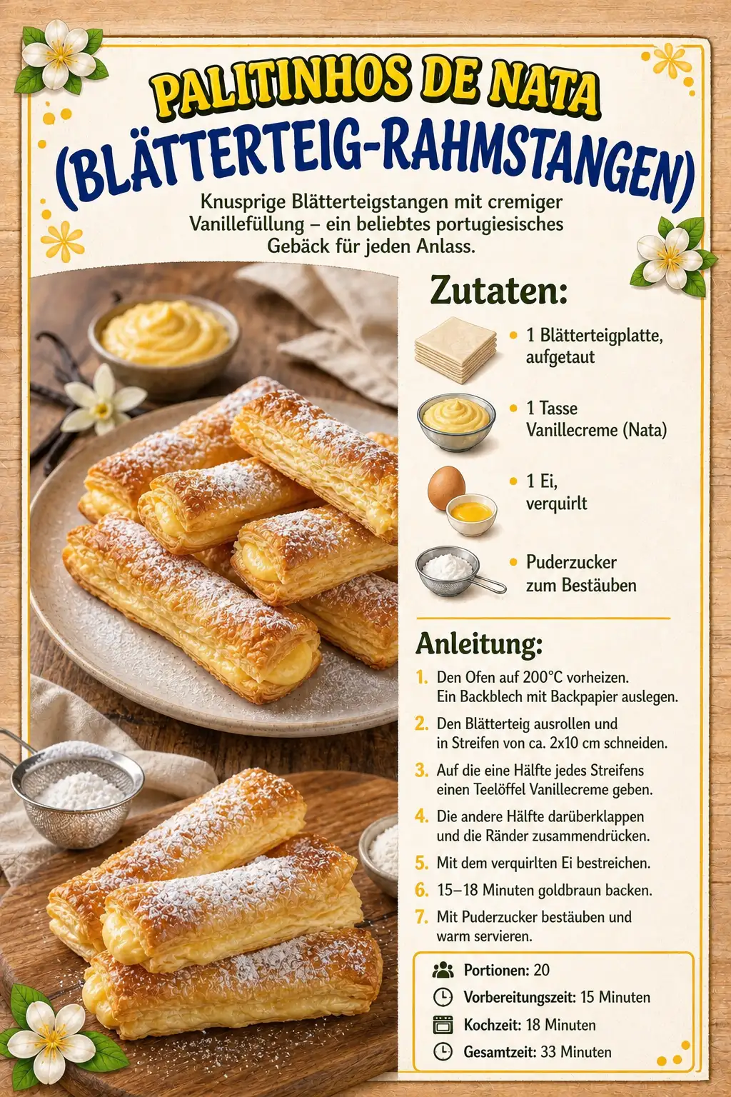 PALITINHOS DE NATA (BLÄTTERTEIG-RAHMSTANGEN)