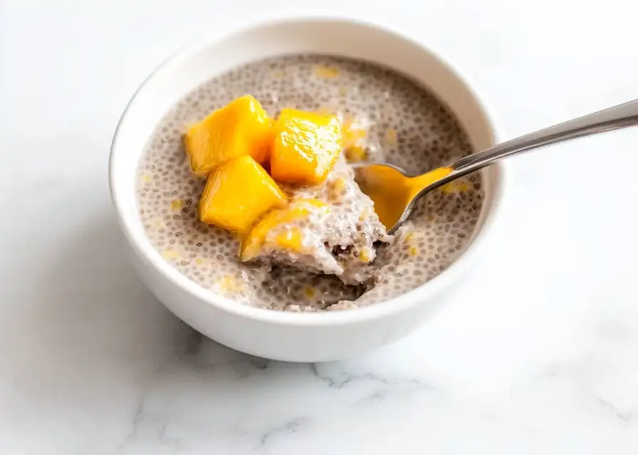 Chia-Pudding mit Mango