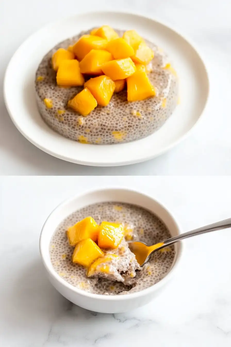 Chia-Pudding mit Mango