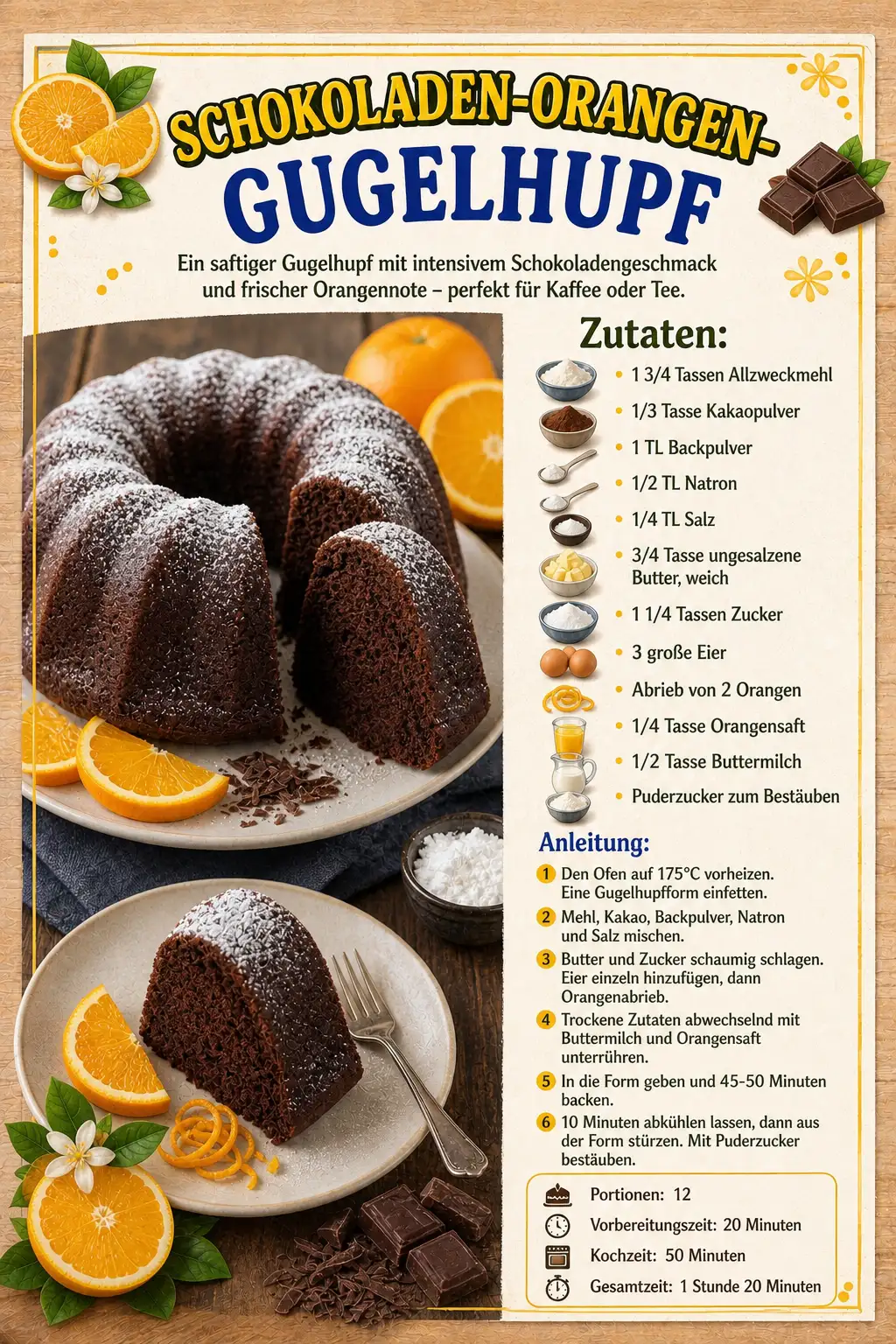 SCHOKOLADEN-ORANGEN-GUGELHUPF